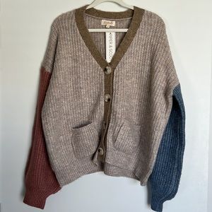 Piper & Scoot Multi-Colored Button Front Cardigan